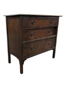 EARLY 20TH CENTURY 1920S OAK CHEST OF DRAWERS