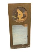 1920S WILLIAM CHASE ROWLEY GALLERY MARQUETRY INLAID WALL MIRROR