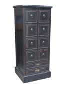 EARLY 20TH CENTURY PEDESTAL CHINESE MERCHANTS CHEST OF DRAWERS