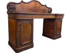 19TH CENTURY VICTORIAN INVERTED BREAKFRONT BUFFET SIDEBOARD