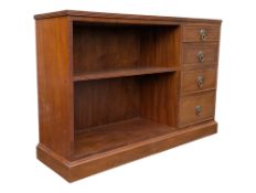 BRITISH MODERN DESIGN - VINTAGE 20TH CENTURY MAHOGANY BOOKCASE CABINET