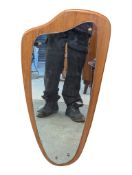 MID CENTURY 1960S ATOMIC TEAK WALL MIRROR