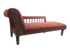 EARLY 20TH CENTURY EDWARDIAN OAK CHAISE LONGUE