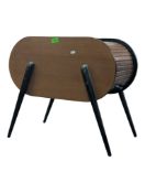 MID CENTURY 1960S TAMBOUR SEWING BOX