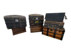 COLLECTION OF EARLY 20TH CENTURY STORAGE / TRAVEL TRUNKS