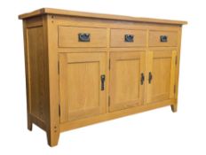 OAK FURNITURE LAND MANNER CONTEMPORARY OAK SIDEBOARD