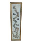 TOMBLESON'S MAP OF THE THAMES & MED WAY - MID 20TH CENTURY