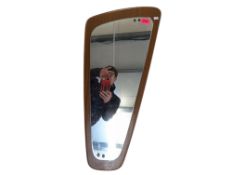 BRITISH MODERN DESIGN - MID CENTURY TEAK WALL HANGING MIRROR