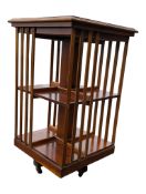 EDWARDIAN STYLE REVOLVING BOOKCASE