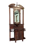 VICTORIAN REVIVAL MAHOGANY HALL STAND