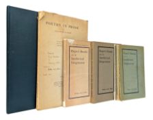 DE LA MARE, WALTER - COLLECTION OF LECTURE PUBLICATIONS, ONE SIGNED