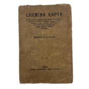 FAIRFAX, GRIFFYTH - 1919 CARMINA RAPTA, SIGNED FIRST EDITION