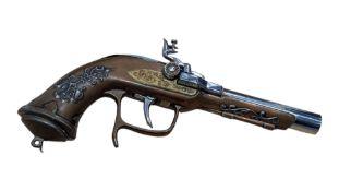 LATE 20TH CENTURY VINTAGE NOVELTY FLINTLOCK PISTOL LIGHTER