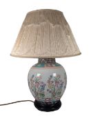20TH CENTURY CHINESE PORCELAIN TABLE LAMP