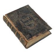 19TH CENTURY VICTORIAN CIRCA 1880S FAMILY HOLY BIBLE