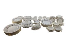 ROYAL WORCESTER - JUNE GARLAND PATTERN PART DINNER & TEA SERVICE