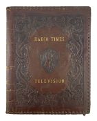 20TH CENTURY DECORATIVE LEATHER COVER - RADIO TIMES TELEVISION