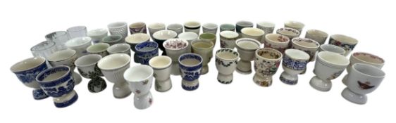 19TH CENTURY AND LATER LARGE COLLECTION OF GOOSE EGG CUPS