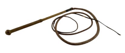 20TH CENTURY AFRICAN BRAIDED BULLWHIP