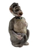 19TH CENTURY DAWINIAN PORCELAIN NODDING MONKEY FIGURE