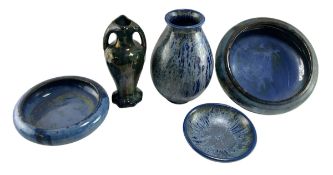 COLLECTION OF CONTINENTAL EARLY 20TH CENTURY & LATER LUSTRE & CRYSTALLINE GLAZE VASES