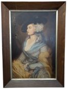 AFTER THOMAS GAINSBOROUGH - 20TH CENTURY OIL PORTRAIT OF ACTRESS SARAH SIDDONS (A/F)