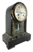 WILSON & GANDAR - 19TH CENTURY FRENCH BLACK SLATE & MARBLE CLOCK