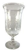 19TH CENTURY HIGH-VICTORIAN CUT & ETCHED GLASS CELERY VASE