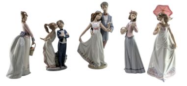LLADRO - A COLLECTION OF LATE 20TH CENTURY PORCELAIN FIGURES