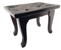 LIBERTY STYLE CARVED WOODEN STOOL