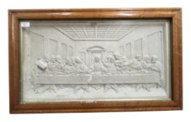 PLASTER EARLY 20TH CENTURY RELIEF OF THE LAST SUPPER