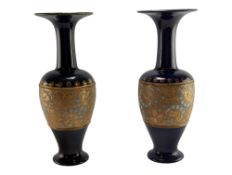 TWO ROYAL DOULTON LAMBETH SLATER STONEWARE VASES