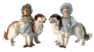 PAIR OF EARLY 20TH CENTURY GERMAN BISQUE FIGURES