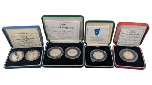 COLLECTION OF 1990S UNITED KINGDOM SILVER PROOF COINS