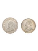 1896 SOUTH AFRICA 2 1/2 SHILLINGS & 1897 2 SHILLINGS