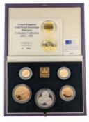 1993 UNITED KINGDOM PISTRUCCI CENTENARY GOLD PROOF COLLECTION