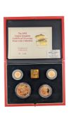 1992 UNITED KINGDOM GOLD PROOF SOVEREIGN FOUR COIN COLLECTION