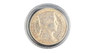 1931 LATVIAN SILVER FIVE LATI COIN