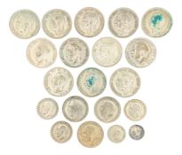 COLLECTION OF BRITISH CIRCULATED .500 SILVER COINS