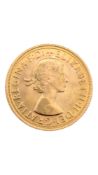 1967 QUEEN ELIZABETH II GOLD SOVEREIGN