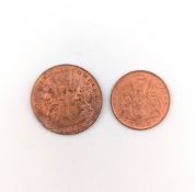 TWO BRITISH EAST INDIA COMPANY ADMIRAL GARDNER SHIPWRECK COINS