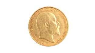 1908 KING EDWARD VII GOLD HALF SOVEREIGN