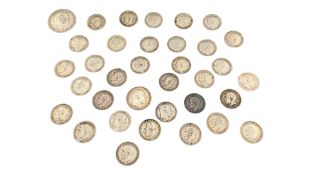 COLLECTION OF PRE-1920 BRITISH SILVER COINS