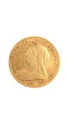 1900 QUEEN VICTORIA GOLD HALF SOVEREIGN