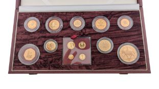 2002 UNITED KINGDOM GOLDEN JUBILEE GOLD PROOF COIN SET