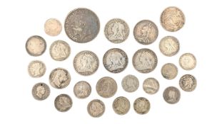 1816 KING GEORGE III SILVER ONE SHILLING & OTHER SILVER COINS