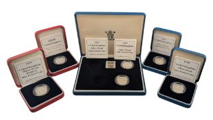 COLLECTION OF 1990S UNITED KINGDOM SILVER PROOF ONE POUND COINS