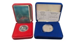 TWO CONTEMPORARY SILVER PROOF COINS