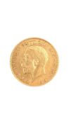 1914 GEORGE V GOLD HALF SOVEREIGN