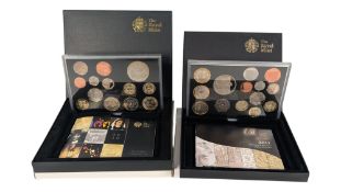 TWO 2010S UNITED KINGDOM ELIZABETH II ROYAL MINT ANNUAL PROOF COIN COLLECTIONS